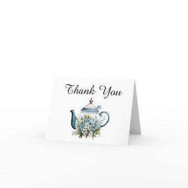 Elegant Watercolor Tea Party Thank You