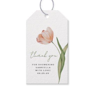 Elegant Watercolor Tulip  Gift Tags