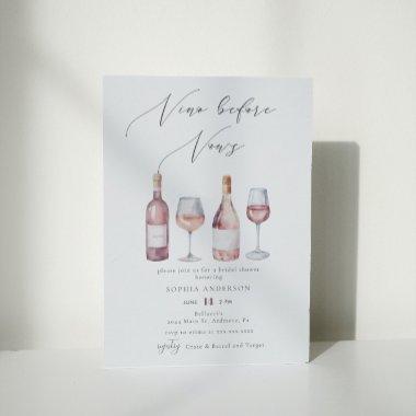 Elegant Watercolor Vino before Vows