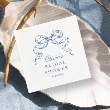 Elegant Watercolor Wild Flowers Bridal Shower Napkins