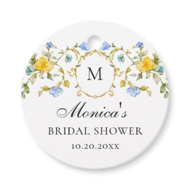 Elegant Watercolor Wildflower Bridal Shower Favor Tags