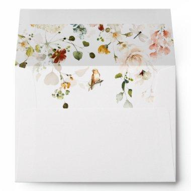 Elegant Watercolor Wildflower Garden Envelope