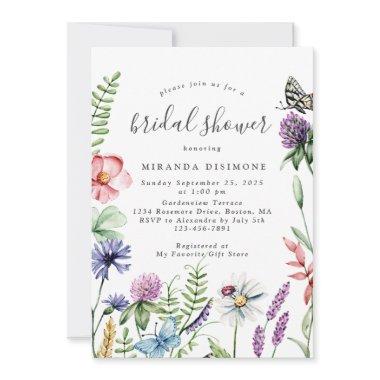 Elegant Watercolor Wildflowers Frame