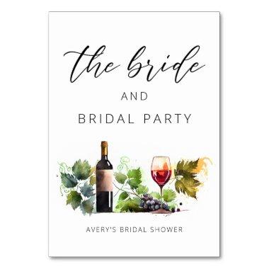 Elegant Watercolor Winery  Table Number