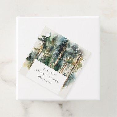 Elegant Watercolor Woodland Forest  Favor Tags