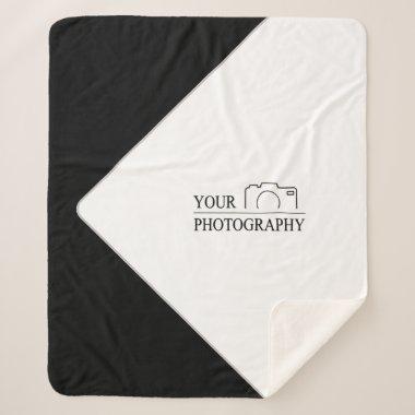 Elegant Wedding Add Personalized Photography Sherpa Blanket