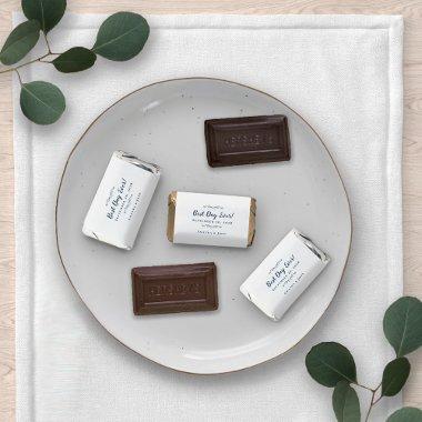 Elegant Wedding Best Day Ever Navy Blue Trendy Hershey's Miniatures