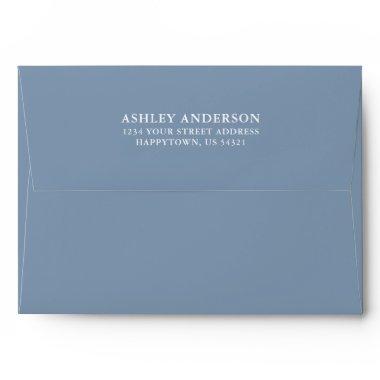 Elegant Wedding Dusty Blue Envelope
