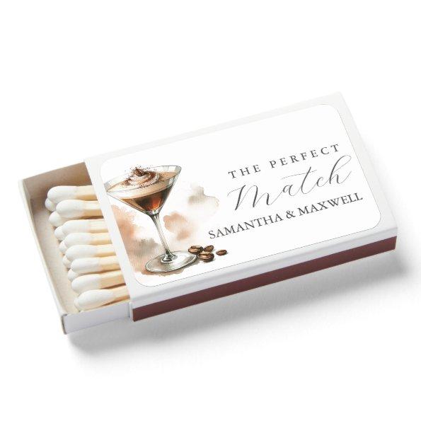 Elegant Wedding Espresso Martini Coffee Theme Matchboxes