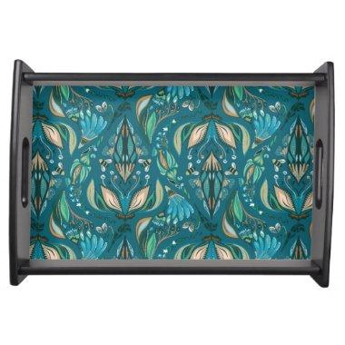 Elegant wedding floral rustic beautiful pattern serving tray