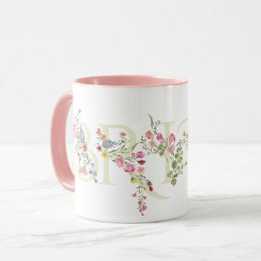 elegant wedding floral spring BRIDE  Mug