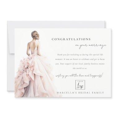 Elegant Wedding Gown Business Thanks QR Code Invitations