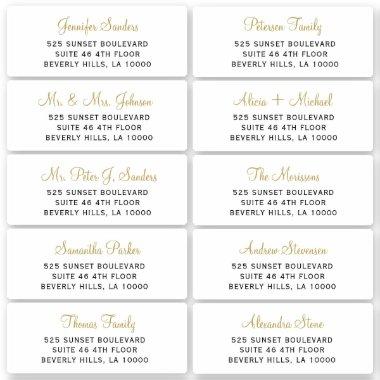 Elegant wedding guest address labels