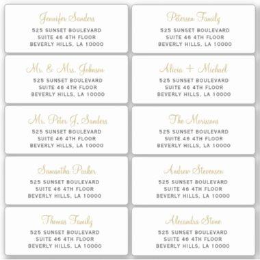 Elegant wedding guest address labels