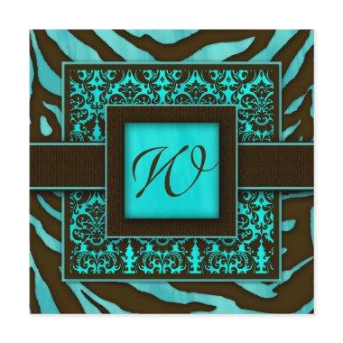 Elegant Wedding  Zebra Damask BB