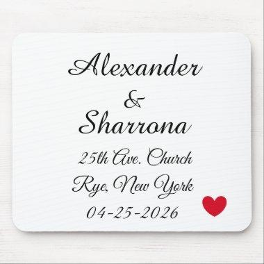Elegant Wedding Mouse Pad