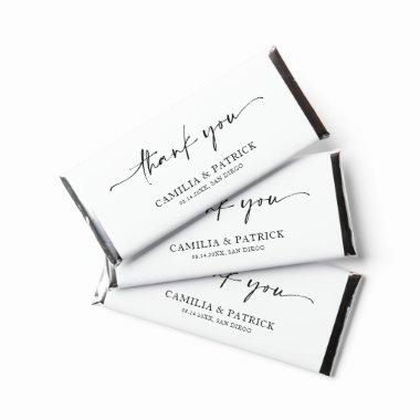 Elegant Wedding Party Favor Personalized Chocolate Hershey Bar Favors