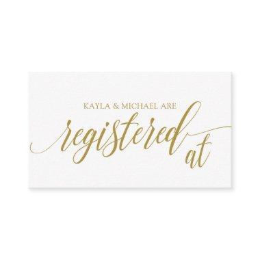 Elegant Wedding Registered At Registry - Gold Enclosure