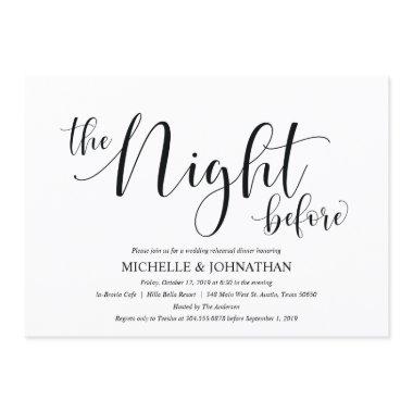 Elegant Wedding Rehearsal Dinner Invitation