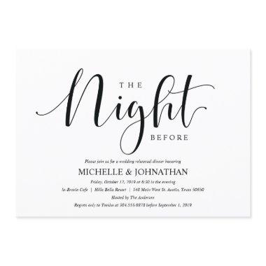 Elegant Wedding Rehearsal Dinner Invitation
