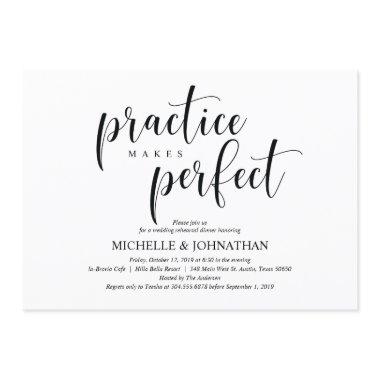 Elegant Wedding Rehearsal Dinner Invitation