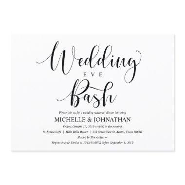 Elegant Wedding Rehearsal Dinner Invitation