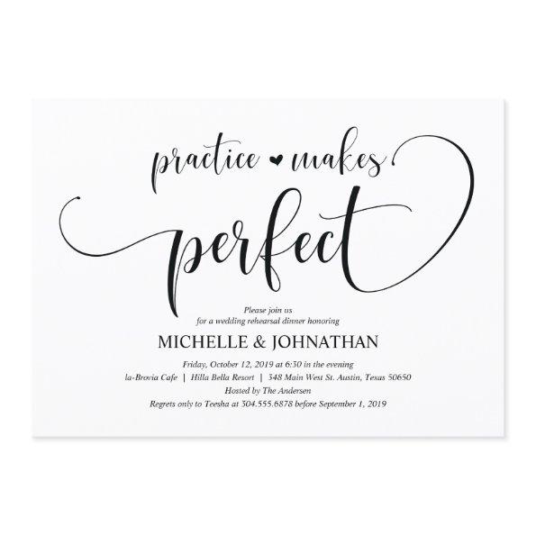 Elegant Wedding Rehearsal Dinner Invitation