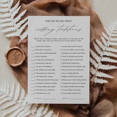 Elegant Wedding Traditions  Game