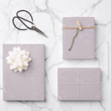 Elegant White Floral  Wedding Wrapping Paper Sheets