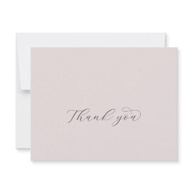 Elegant White Floral Coordinate | Blush Mauve Thank You Invitations