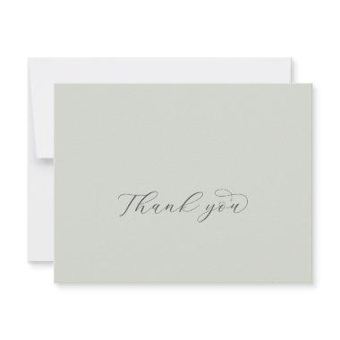 Elegant White Floral Coordinate | Sage Mint Thank You Invitations