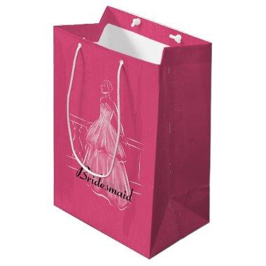 Elegant White Gown Bridal Shower Gift Bag