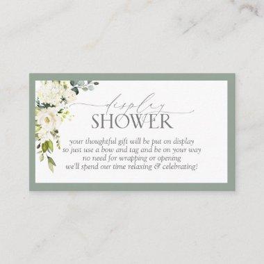 Elegant White Gray Green Display Shower Enclosure Invitations