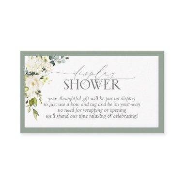 Elegant White Gray Green Display Shower Enclosure