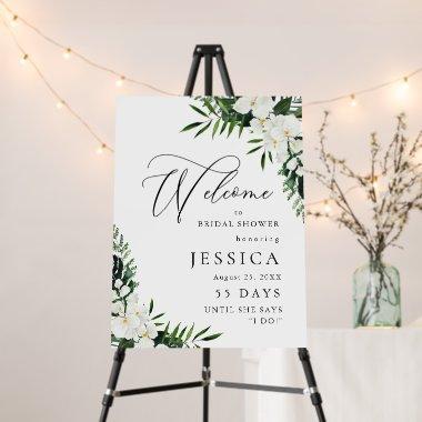 Elegant White Orchids Bohemian Bridal Shower Foam Board