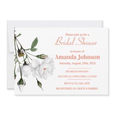 Elegant White Rose Floral