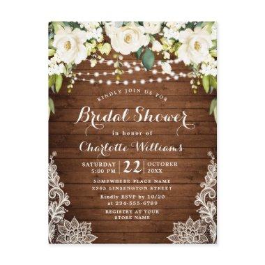 Elegant White Roses  Invitation