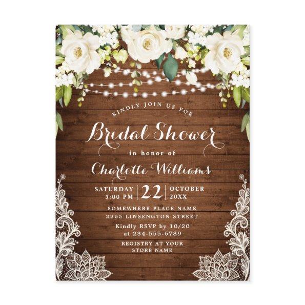 Elegant White Roses  Invitation