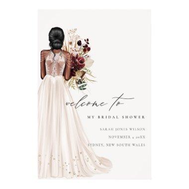 Elegant White Wedding Gown  Welcome Poster