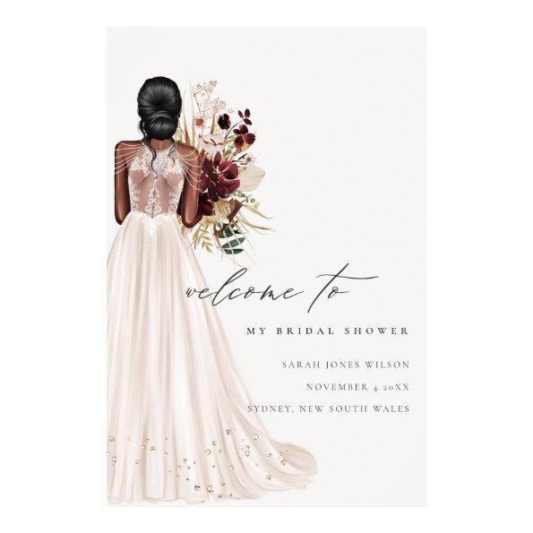 Elegant White Wedding Gown  Welcome Poster