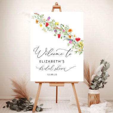 Elegant wildflower  welcome foam board