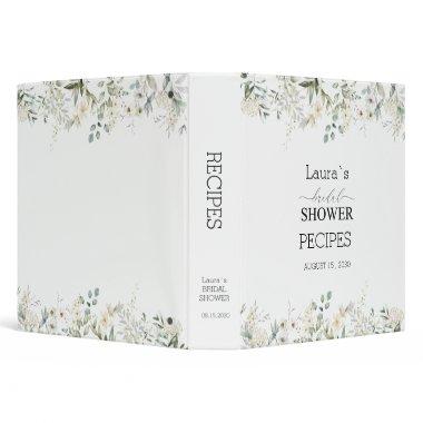 Elegant Wildflower Florall  3 Ring B 3 Ring Binder