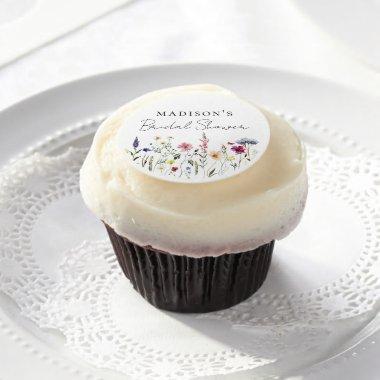 Elegant Wildflower Meadow  Edible Frosting Rounds