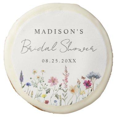 Elegant Wildflower Meadow Bridal Shower Sugar Cookie