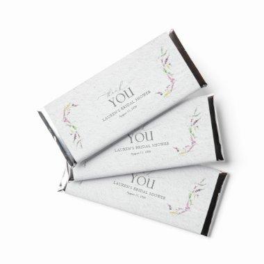 Elegant Wildflower Shower Hershey Bar Favors