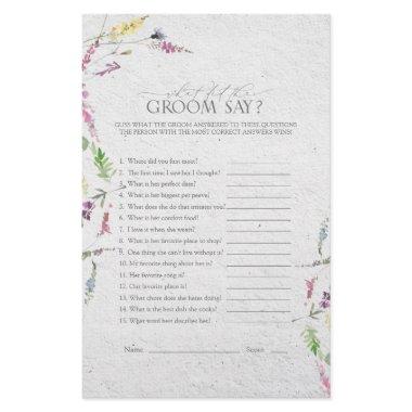 Elegant Wildflower Watercolor  Game