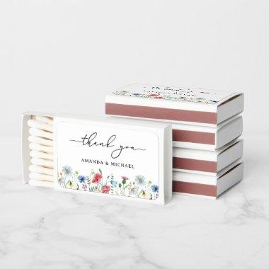 Elegant Wildflower Wedding Matchboxes