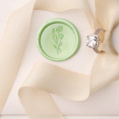 Elegant wildflowers  wax seal stamp