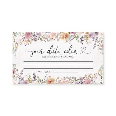 Elegant wildflowers Date night ideas Enclosure Invitations