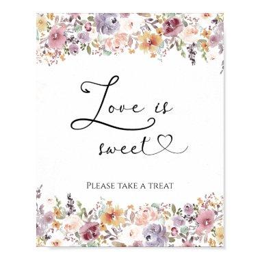 Elegant Wildflowers Love is sweet  Poster
